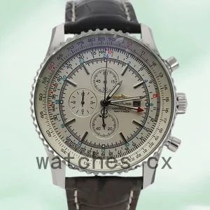 Breitling Navitimer Men's 46mm A24322 Strap Silver-tone