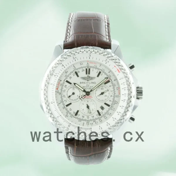 Breitling Bentley Motors Men's A25362-B 46mm White Dial Strap - Image 2