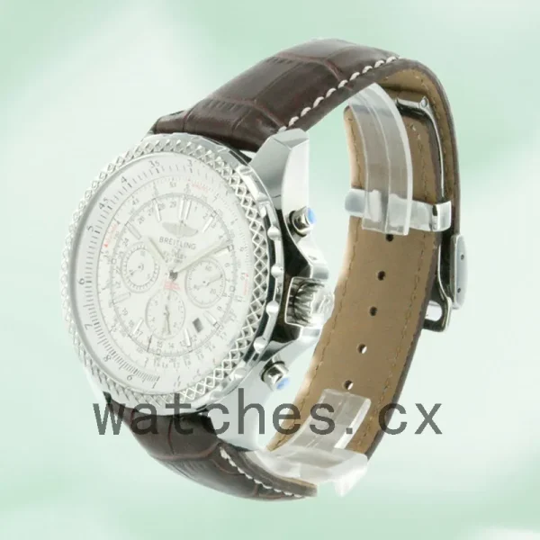 Breitling Bentley Motors Men's A25362-B 46mm White Dial Strap - Image 3