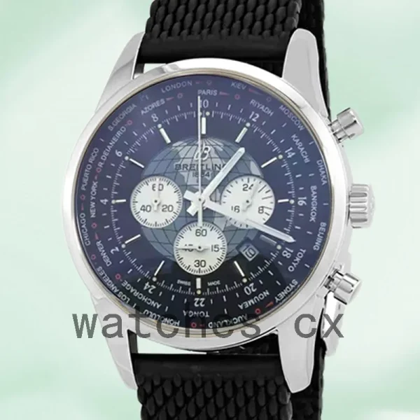 Breitling Transocean Chronograph AB0510U4BB62440X-A20D.1 46mm Men's Black Dial