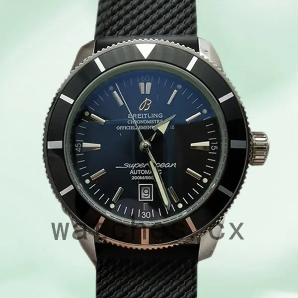 Breitling Superocean 46mm Men's AB2010121B1S1 Strap Black Dial