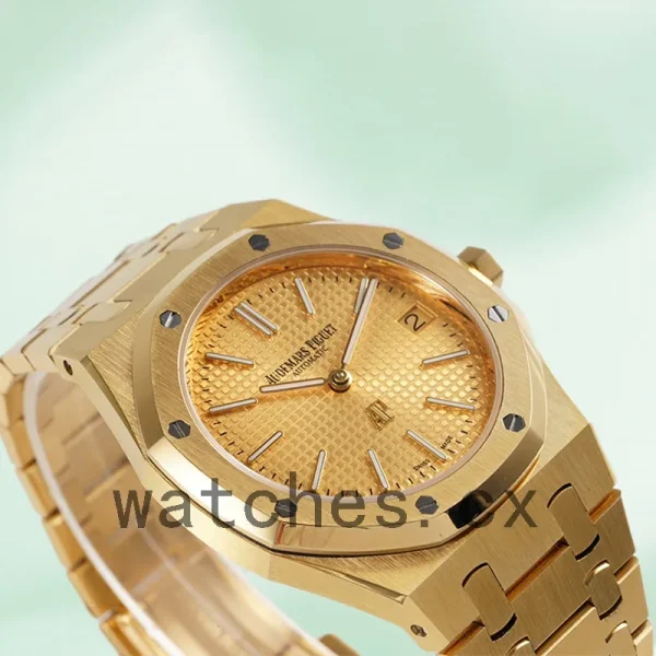Audemars Piguet Royal Oak 43mm Men's 15202BA.OO.1240BA.02 Champagne Dial Bracelet - Image 4