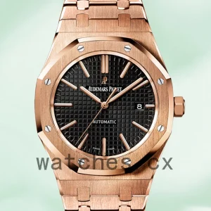 Audemars Piguet Royal Oak 15400OR.OO.1220OR.01 41mm Men's Automatic Black Dial