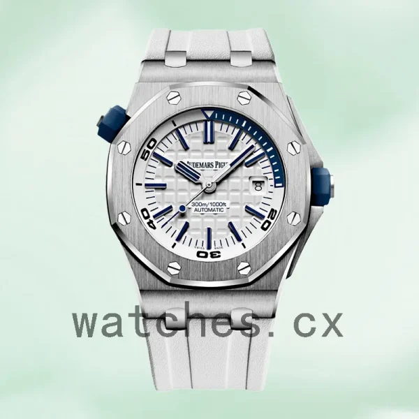 Audemars Piguet Royal Oak Offshore Men's 42mm 15710ST.OO.A010CA.01 Silver-tone Rubber Band - Image 2