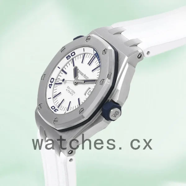 Audemars Piguet Royal Oak Offshore Men's 42mm 15710ST.OO.A010CA.01 Silver-tone Rubber Band - Image 4