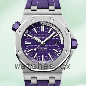Audemars Piguet Royal Oak Offshore Men's 15710ST.OO.A077CA.01 42mm Purple Dial