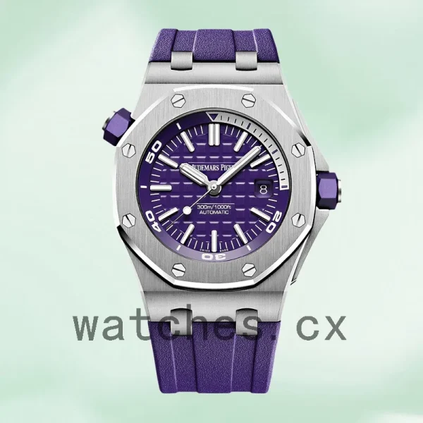 Audemars Piguet Royal Oak Offshore Men's 15710ST.OO.A077CA.01 42mm Purple Dial - Image 2