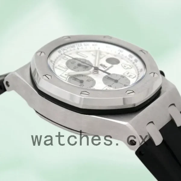 Audemars Piguet Royal Oak Offshore 43mm Men's 26020ST.OO.D001IN.02.A-001 White Dial Rubber Band - Image 4