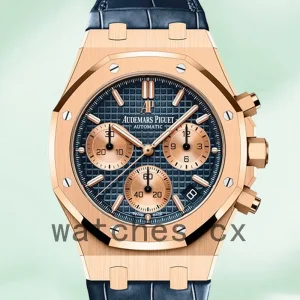 Audemars Piguet Royal Oak Men's 26331OR.OO.D315CR.01 41mm Blue Dial Leather Strap