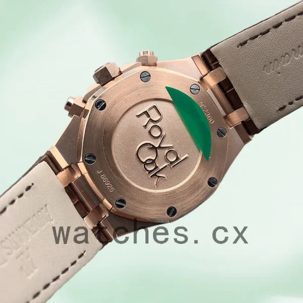 Audemars Piguet Royal Oak 26331OR.OO.D821CR.01 Men's 41mm Rose Gold-tone Leather Strap - Image 4