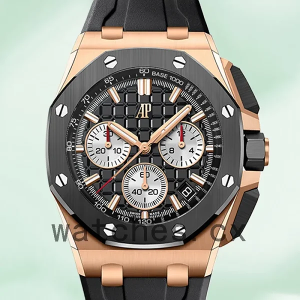Audemars Piguet Royal Oak Offshore 43mm Men's 26420RO.OO.A002CA.01 Rubber Band Rose Gold-tone