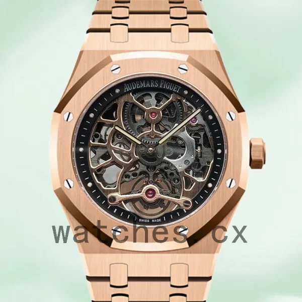 Audemars Piguet Royal Oak 41mm 26518OR.OO.1220OR.01 Men's Rose Gold-tone Transparent Dial