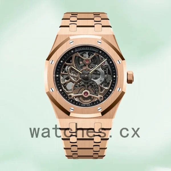 Audemars Piguet Royal Oak 41mm 26518OR.OO.1220OR.01 Men's Rose Gold-tone Transparent Dial - Image 2