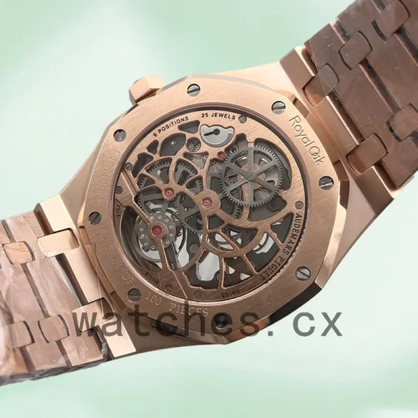 Audemars Piguet Royal Oak 41mm 26518OR.OO.1220OR.01 Men's Rose Gold-tone Transparent Dial - Image 4