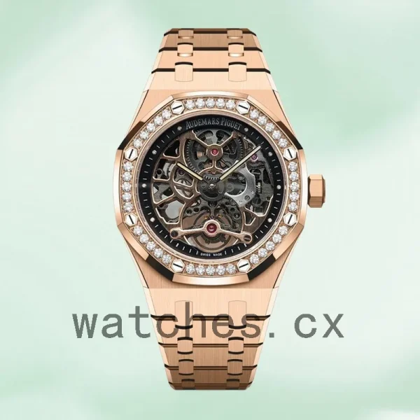 Audemars Piguet Royal Oak 41mm 26518OR.OO.1220OR.01 Men's Rose Gold-tone Transparent Dial - Image 5