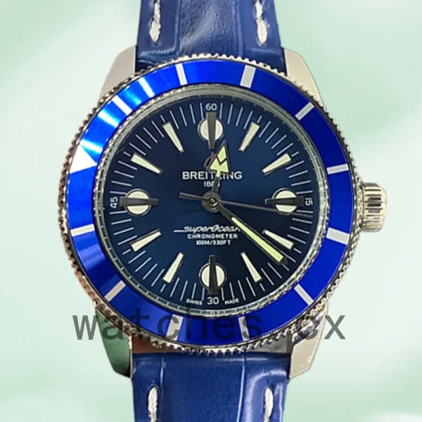 Breitling Superocean Heritage Men's 46mm A10370161C1X1 Leather Strap Silver-tone