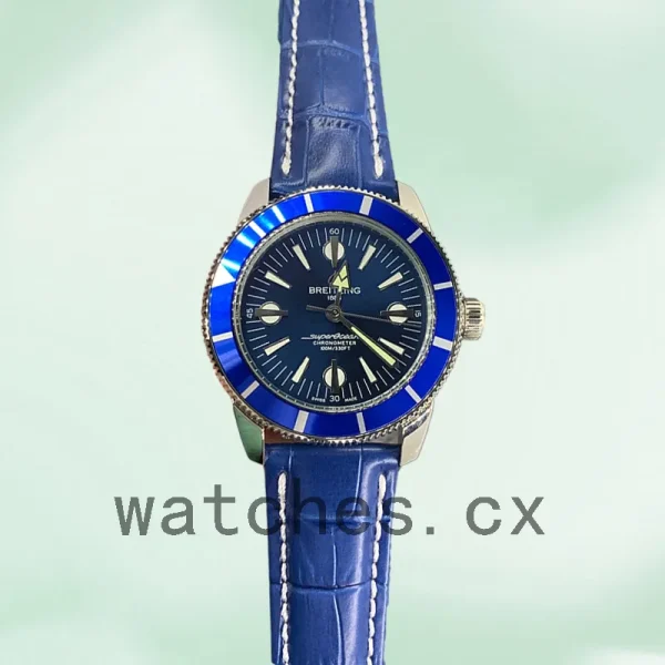 Breitling Superocean Heritage Men's 46mm A10370161C1X1 Leather Strap Silver-tone - Image 2