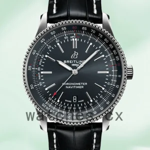 Breitling Navitimer Men's A17326161C1P4 46mm Leather Strap Black Dial