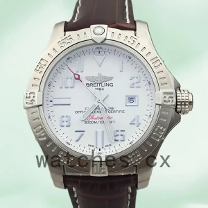 Breitling Avenger A1733110 46mm Men's Leather Strap Silver-tone