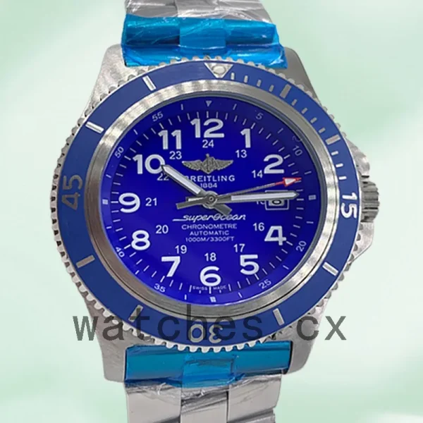 Breitling Superocean A17365D11C1A1 46mm Men's Silver-tone Blue Dial