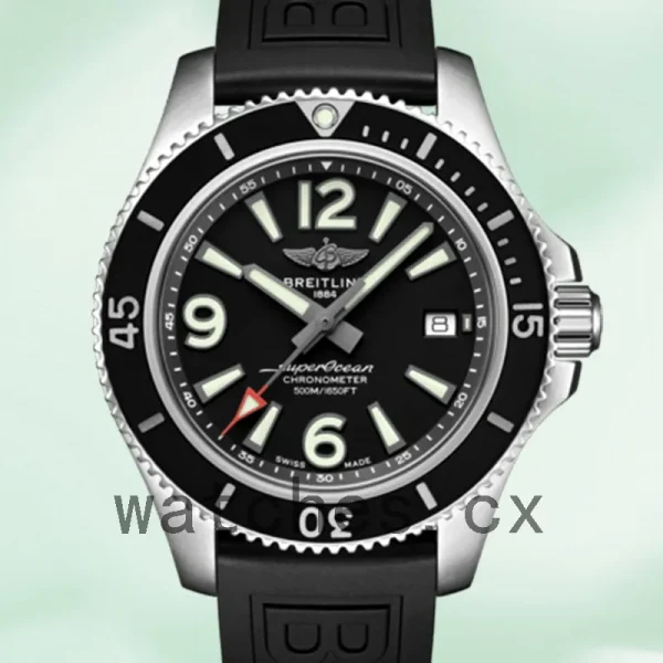 Breitling Superocean 46mm A17366021B1S1 Men's Silver-tone