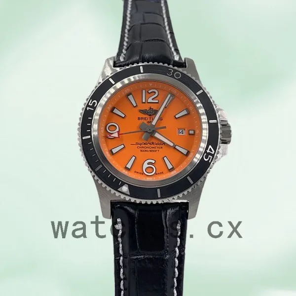 Breitling Superocean Men's A17366D71O1S1-001 46mm Leather Strap - Image 2