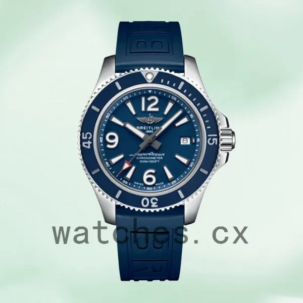 Breitling Superocean Men's 46mm A17366D81C1S1 Silver-tone Blue Dial - Image 2