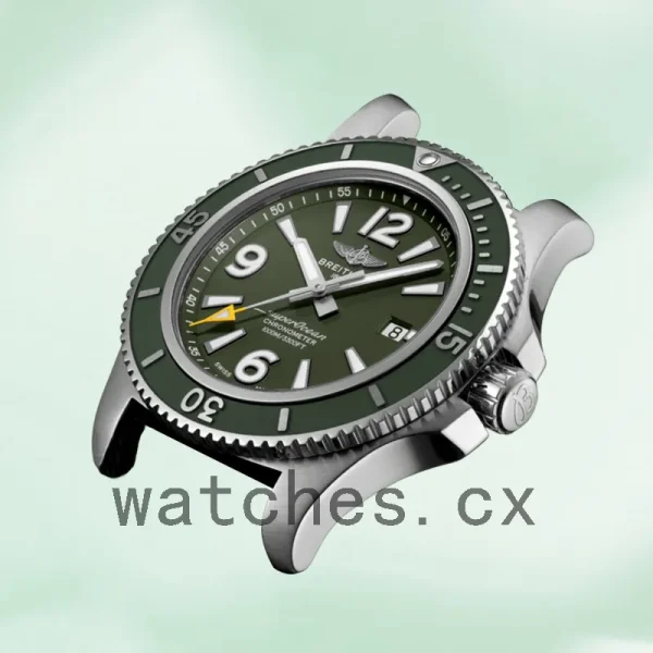 Breitling Superocean 46mm Men's A17367A11L1W1 Automatic Leather Strap - Image 3