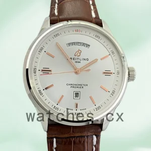 Breitling Premier A45340211G1X4-002 46mm Men's White Dial Silver-tone
