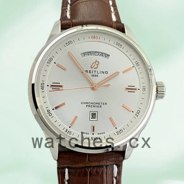 Breitling Premier A45340211G1X4-002 46mm Men's White Dial Silver-tone