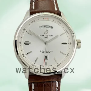 Breitling Premier 46mm A45340211G1X4 Men's Automatic Leather Strap