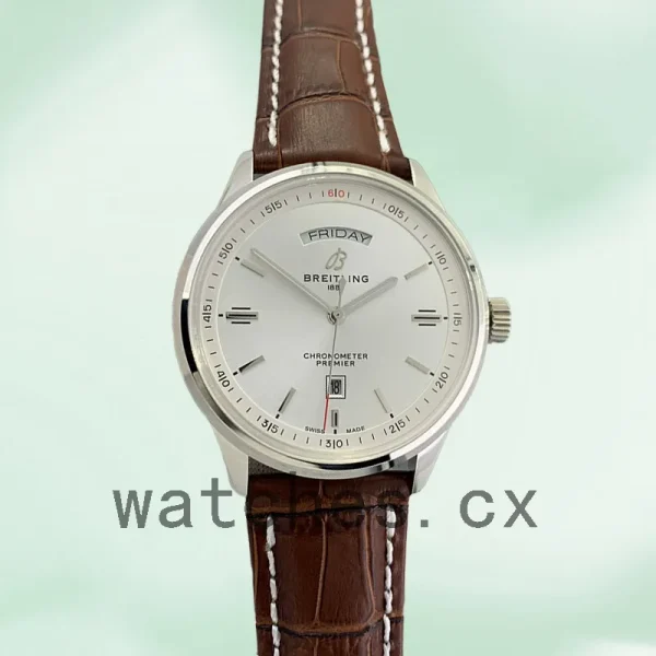 Breitling Premier 46mm A45340211G1X4 Men's Automatic Leather Strap - Image 2