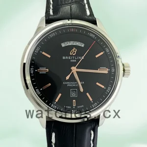 Breitling Premier 46mm Men's A45340241B1X3-002 Silver-tone Black Dial