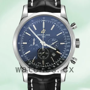 Breitling Transocean Men's AB015212 46mm Leather Strap Quartz/Automatic