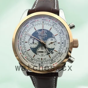 Breitling Transocean AB0510U0.A732-001 46mm Men's Leather Strap Quartz/Automatic