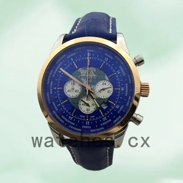 Breitling Transocean AB0510U4-002 Men's 46mm Silver-tone Blue Dial - Image 2