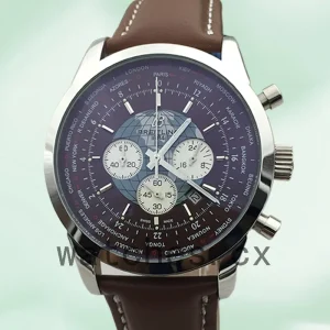 Breitling Transocean AB0510U4 46mm Men's Brown Dial Silver-tone
