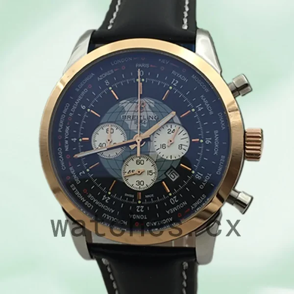 Breitling Transocean 46mm AB0510U4.BB62-001 Men's Quartz/Automatic Leather Strap