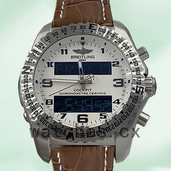 Breitling Professional Men's EB5010-002 46mm White Dial Silver-tone