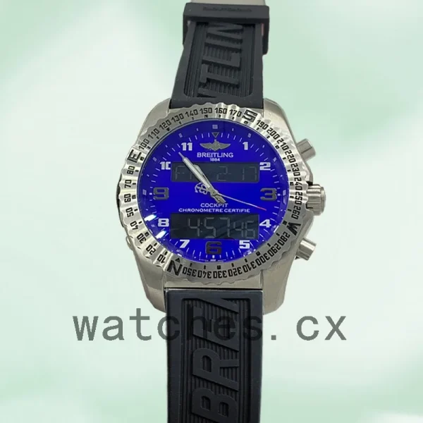 Breitling Professional EB501019-001 Men's 46mm Quartz Rubber Band - Image 2