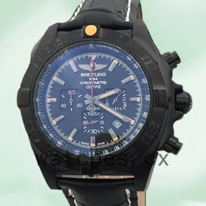 Breitling Chronomat Men's MB0111C3 46mm Black Dial Leather Strap