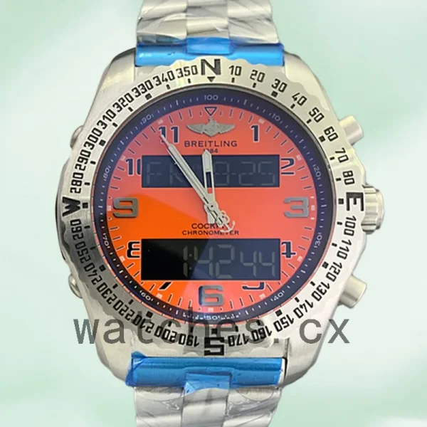Breitling Professional 46mm Men's ProfessionalOAL-003 Orange Dial Silver-tone