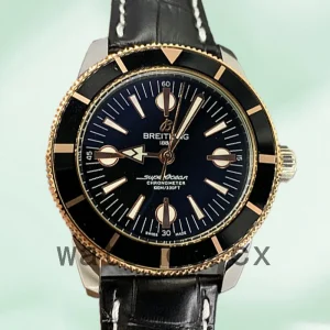 Breitling Superocean Heritage Men's 46mm U10370121B1X1 Leather Strap Black Dial
