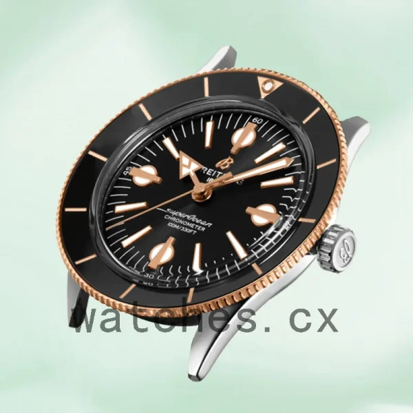 Breitling Superocean Heritage Men's 46mm U10370121B1X1 Leather Strap Black Dial - Image 3