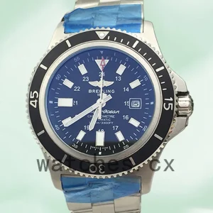Breitling Superocean 46mm Men's Y17393101B1A1 Black Dial Silver-tone