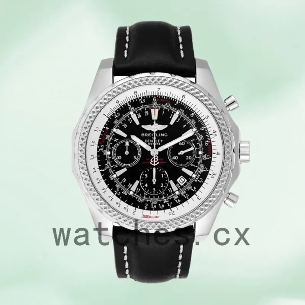 Breitling Bentley Men's 46mm A25362-001 Quartz/Automatic Leather Strap - Image 2