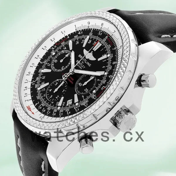 Breitling Bentley Men's 46mm A25362-001 Quartz/Automatic Leather Strap - Image 3
