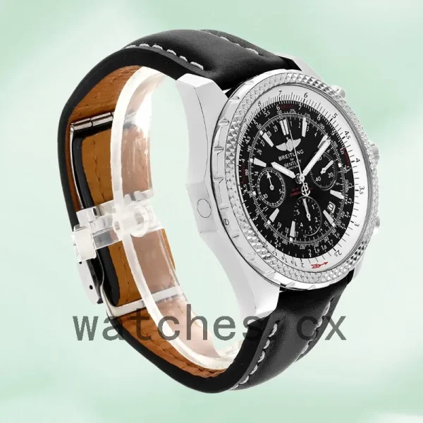Breitling Bentley Men's 46mm A25362-001 Quartz/Automatic Leather Strap - Image 4