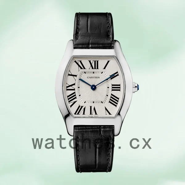 Cartier Tortue W1556363 30mm Ladies Leather Strap Silver-tone - Image 2
