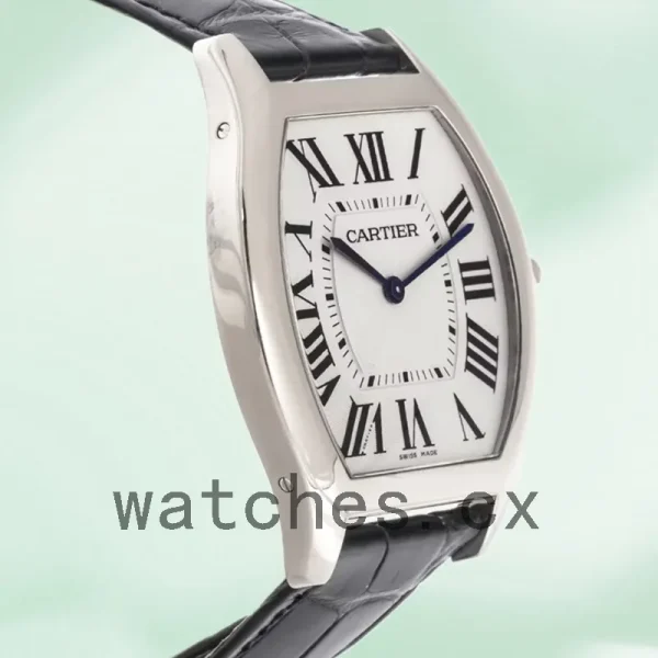 Cartier Tortue W1556363 30mm Ladies Leather Strap Silver-tone - Image 3